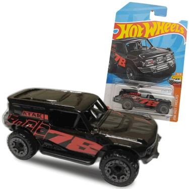 Imagem de Carrinho Hot Wheels Ford Bronco R Preto com Estampa Vermelha