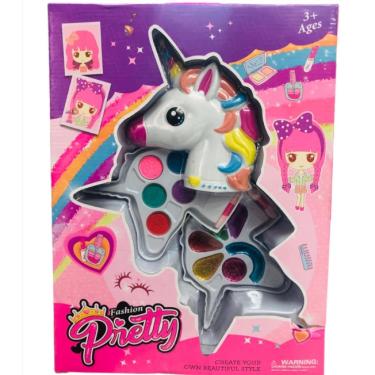 Kit Maquiagem Infantil Unicornio DiscoTeen Estojo Brinquedo - Kit