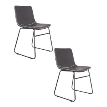 Imagem de Kit 2 Cadeiras Oxford Cinza Vintage - Fratini Móveis