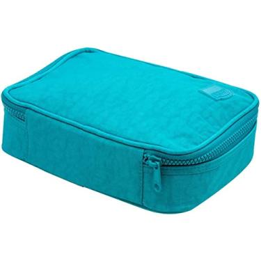 Imagem de Estojo Box Nylon 100 Pens 1 Zíper Verde Água, BRW