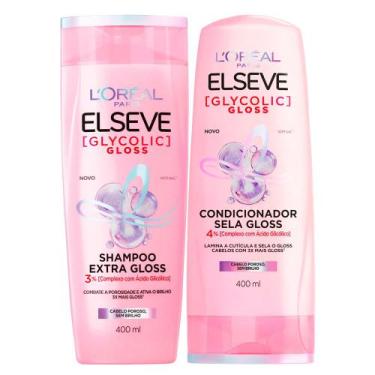 Imagem de Kit Shampoo Elseve Glycolic Gloss 400ml + Condicionador  Elseve Glycol