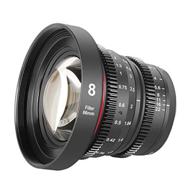 Imagem de MEKE 8 mm T2.9 Grande abertura foco manual Prime baixa distorção 4K mini lente cinética para micro quatro terços M4/3 MFT, compatível com câmeras Olympus/Panasonic Lumix e BMPCC 4K Zcam E2 GH5 GH6 GH7