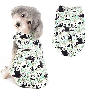 Imagem de Ranphy Camisas havaianas para animais de estimação para cães pequenos meninos camisetas macias respiráveis para cães com estampa animal de estimação sem mangas regata roupas de filhotes de gatos,