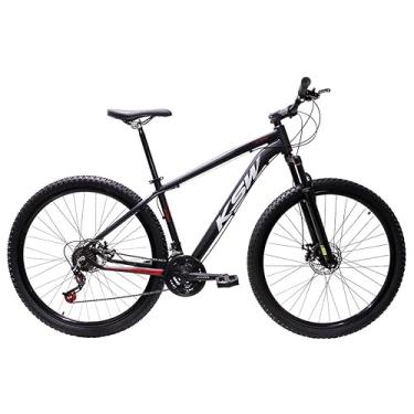 Imagem de Bicicleta Aro 29 Ksw Aluminio 21 Marchas Freio À Disco (Preto/Vermelho e Branco, 15)