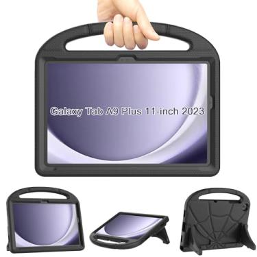 Imagem de Capa infantil para Samsung Galaxy Tab A9 Plus versão 2023, Lainergie leve, à prova de choque, adequada para crianças, com suporte para Samsung Tab A9 Plus 2023, preta