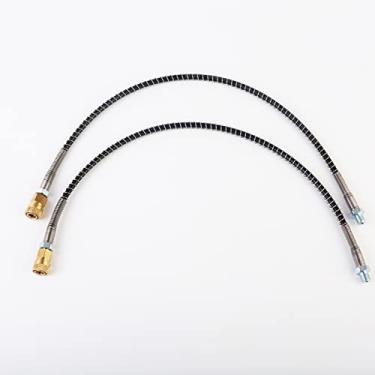 Imagem de AIRMEGA Mangueira de conexão rápida Airsoft de alta pressão com rosca macho fêmea M10X1 envolvida por mola para Pcp 63 Mpa 2 peças (82,5 cm)
