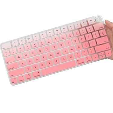 Imagem de Capa de teclado para Apple 2024/2023/2021 iMac All-in-One Desktop Keyboard, iMac 24 polegadas com chip M4/M3/M1 com Touch ID e teclado Apple Magic A2449 A2450 MK293LL/A MK2A3LL/A, Magic Keyboard3