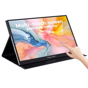 Imagem de Visual Beat Touch Screen Portable Monitor 17.3'' 1080P IPS USB-C, HDMI, Laptop Extended Display w/Smart Cover, USB2.0, VESA, Dual Speakers - for Laptop, PC, Mac, Phone, PS3/4/5, Xbox, Switch
