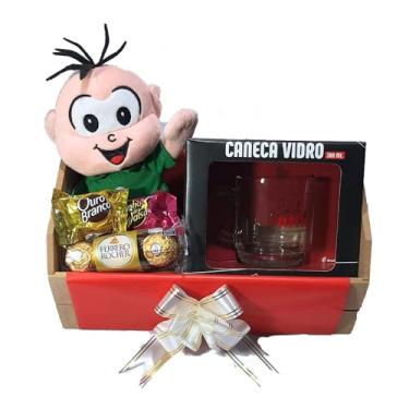 Imagem de Cesta De Presente Turma Da Mônica Com Caneca Te Amo e Bombons