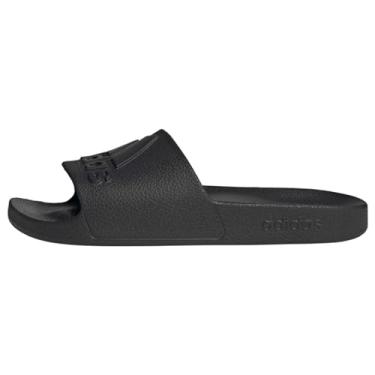 Imagem de adidas Sandália masculina Adilette Comfort Slide, Core Black Core Black, 10.5 Women/10 Men