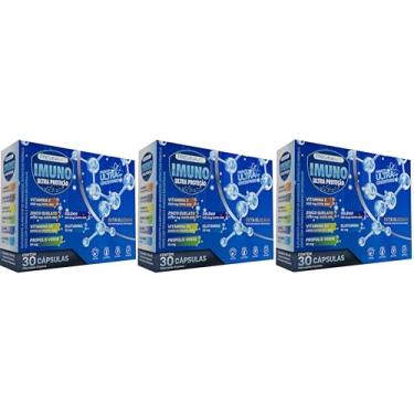 Imagem de Imuno Ultra Proteção com Beta Glucana + L-Glutamina + Própolis Verde idNlabs 30 Cápsulas Kit 3 Unidades