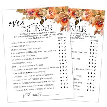 Imagem de Jogos de chá de panela, jogos de casamento, cartões de jogos de festival de outono, lembrancinhas de festa de noivado, jogos de despedida de solteira, jogos minimalistas de festa de casamento,