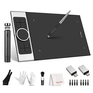 Imagem de XP PEN Deco Pro médio, tablet de desenho ultrafino, tablet gráfico de 11 x 6 polegadas com função de inclinação, caneta sem bateria, ideal para ensino online, suporta Windows 11/10/8/7, Mac iOS 10.10