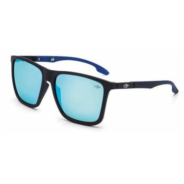 Imagem de Óculos Solar Mormaii Hawaii  M0034adc12 Preto Fosco Lente Espelhada Azul-Masculino