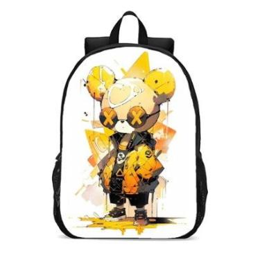 Imagem de MOCHILA ESCOLA INFANTIL JUVENIL ANIME URSO AMARELO DE ÓCULOS-Unissex
