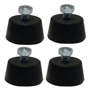 Imagem de 04 Pçs Amortecedor Pé Nivelador Sapata Borracha M08 - ITANOVA