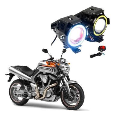 Imagem de Par Farol de Milha Angel Eye U7 para Moto Yamaha M 01 1670CC 2005 2006
