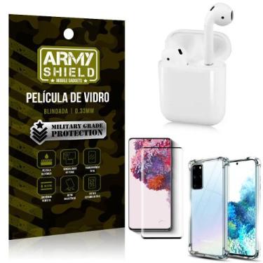 Imagem de Fone Bluetooth LY-122 Samsung S20 Plus + Capinha Anti Impacto + Pelícu