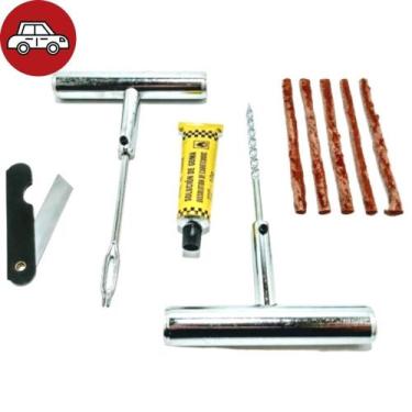 Imagem de Kit Remendo Ferro Reparo Macarrão Pneu Carro Moto S/ Câmara - IDEA - I