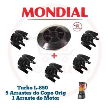 Imagem de Arraste do Copo 5 Peças + Arraste do Motor 1 Peças Liquidificador Mond