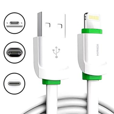 Imagem de Cabo USB Carregador De Celular kaidi Original V8 Typo C e etc, IOS 