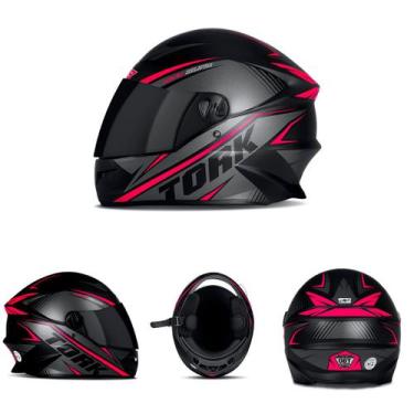 Imagem de Capacete Pro Tork R8 Viseira Fumê Fechado Diversas Cores Feminino Masc