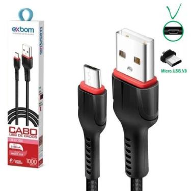 Imagem de Cabo USB De Dados E Carregador Turbo Micro V8 2.4 - Exbom