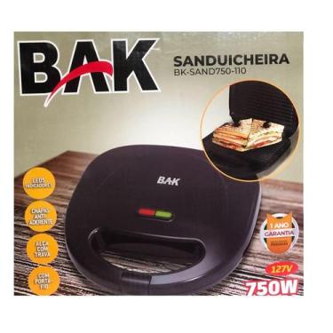Imagem de Sanduicheira Mini Grill Bank Gourmet Preto 750w 127 V