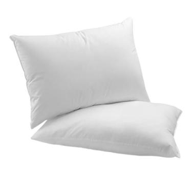 Imagem de Kit 2 Travesseiros Pluma de Ganso Descanso Antiácaro 70x50cm - João En