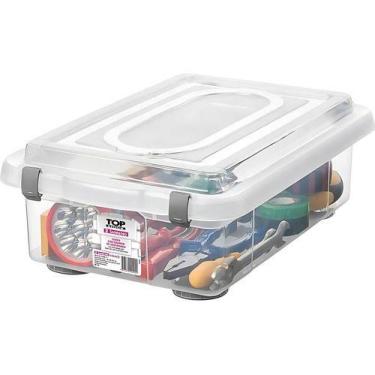 Imagem de Organizador Plástico Sanremo 8,6l Transparente Com Travas