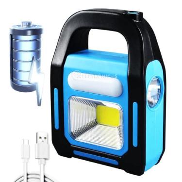 Imagem de Lanterna Lampião Solar de Emergência 3 Led Luz Lateral Recarregável US