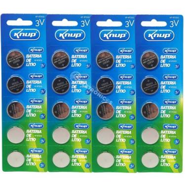Imagem de Kit 20 Bateria Botão Lítio Cr2032 (MOEDA) 3v Para Brinquedos KPBT2032 