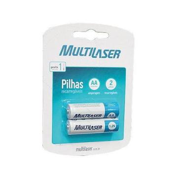 Imagem de Pilha Recarregavel AA 2500MAH Blister com 2 Multilaser CB053