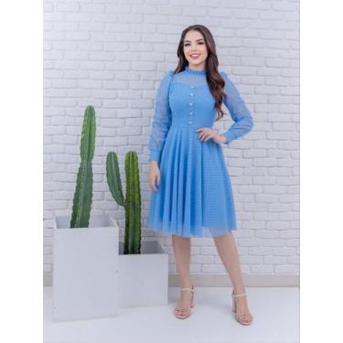 Imagem de Vestido Feminino Midi Festa Noiva Casual Branco De Tule Lindo Elegante