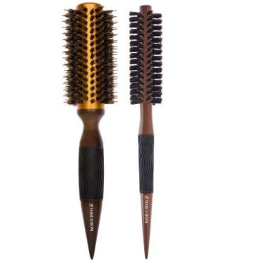 Imagem de Kit escovas térmicas profissionais P 30MM M 55MM marco boni - Genérico