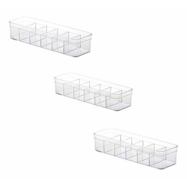 Imagem de 3 Organizador Gaveta Calcinha Meia C/ Divisoria 35,5x10,5l - Paramount