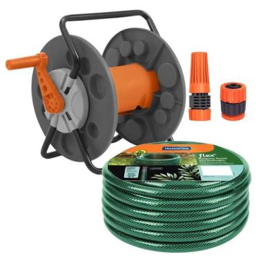 Imagem de Kit Mangueira 1/2 Flex 50 Metros + Enrolador Fixo Tramontina