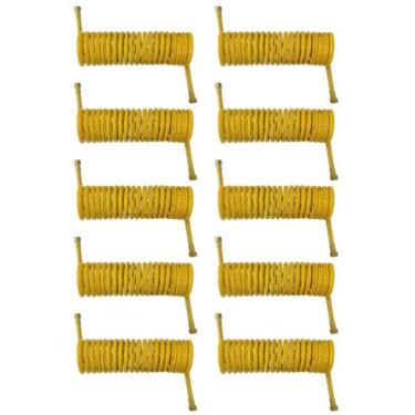 Imagem de 10 Mangueira Espiral Carreta Para Freio A Ar Caminhão Amarela 5,5mts -