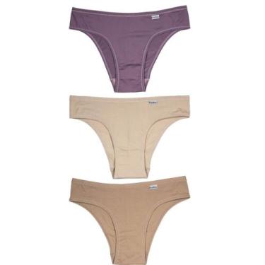 Imagem de Kit 3 Calcinhas DelRio 51364 Algodão, M, Areia, New nude, Mousse