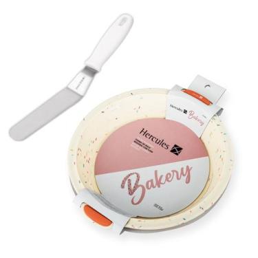 Imagem de Conjunto Assadeira Redonda de Silicone 27 cm e Espátula de Confeiteiro