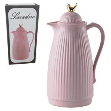 Imagem de Garrafa Térmica de Café Laradore Bird - Rosa e Dourada (1L)