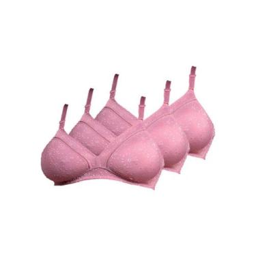 Imagem de Kit com 3 Sutiãs sem Aro e sem Bojo Duloren 111743 Taça B, Roxo, M