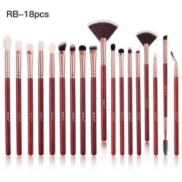Imagem de Kit Pincéis De Maquiagem Facial BEILI Profissional 18 Pçs - ElaShopp