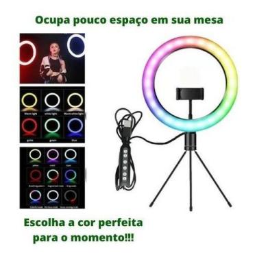 Imagem de Kit youtuber ring light tripé suporte selfie iluminação led iluminador