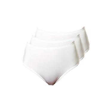 Imagem de Kit com 3 Calcinhas Alta Chanson Demillus 57850, Branco, XG