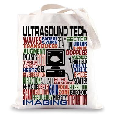Imagem de BWWKTOP Bolsa de ombro ultrassom Tech para presente ultrassonografista, radiologista, mercadoria tecnológica, Tecnologia de ultrassom, Medium, Ajuste