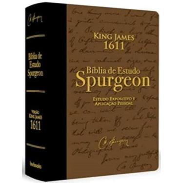 Imagem de Biblia King James Fiel 1611 - Fiel Estudo Spurgeon -  Marrom/Preto  Pu