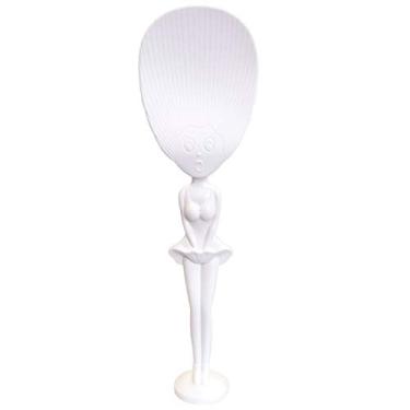 Imagem de Colher de arroz de coelho antiaderente para cozinha fofa, colher de arroz em pé em forma de polipropileno, White Lady