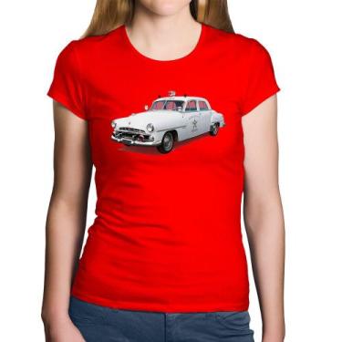 Imagem de Baby Look Algodão Sheriff Car - Foca na Moda, Vermelho, GG