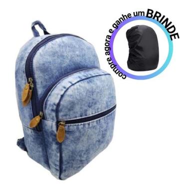 Imagem de Mochila jeans juvenil escolar clássica unissex tw404 - FASHION STYLE